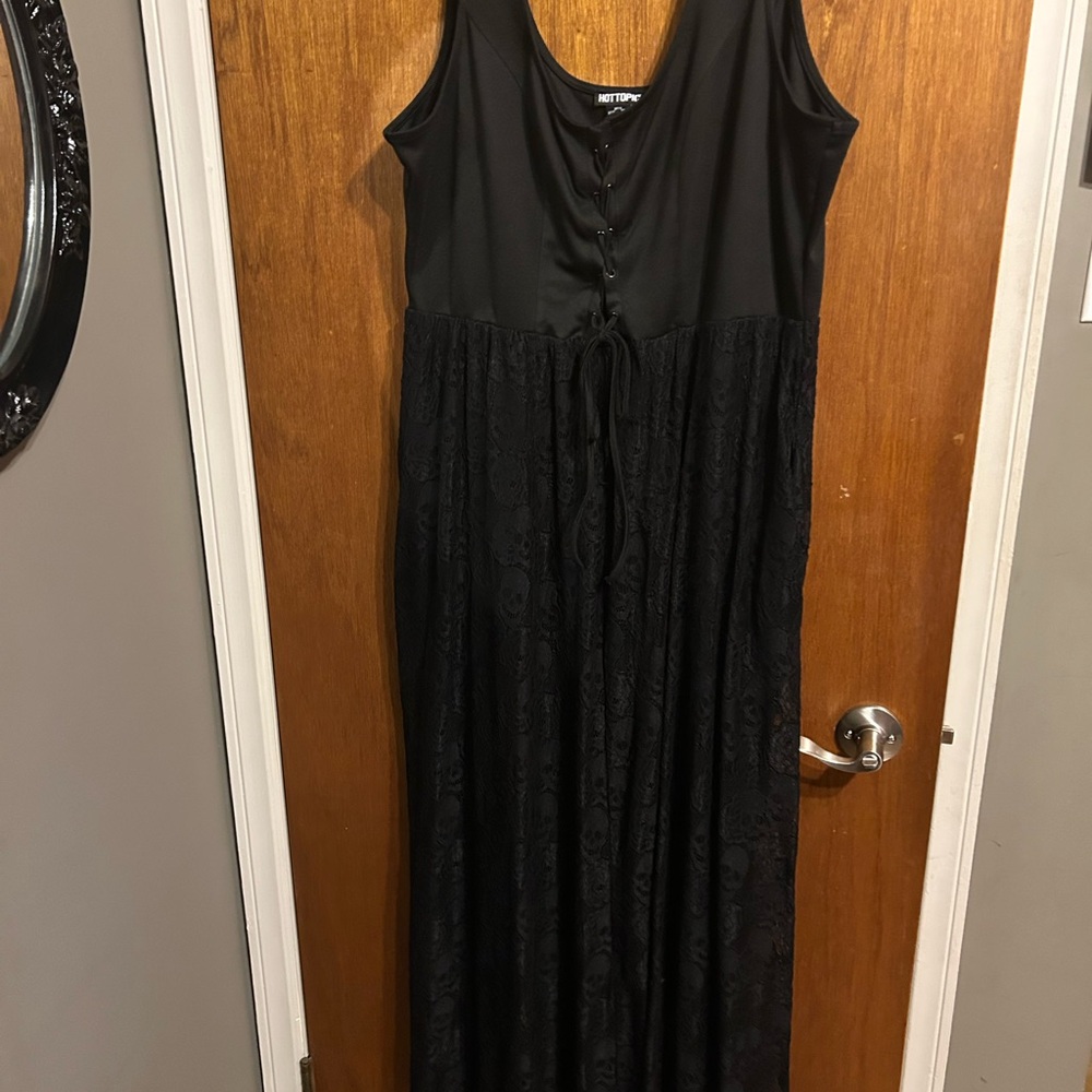 Hot Topic Black Sleeveless Cowl Neck Maxi Sundress